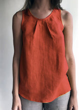 Load image into Gallery viewer, Women's Round Neck Cotton and Linen Sleeveless Cardigan
