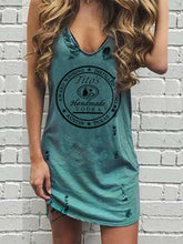 Load image into Gallery viewer, Tito's Handmade Austin Texas 6 Times Distilled Vodka Print Sleeveless Dress
