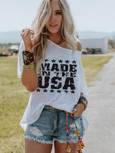 Load image into Gallery viewer, Camiseta casual feminina com estampa do Dia da Independência dos EUA
