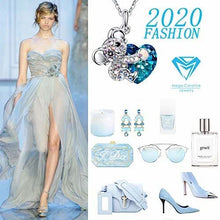 Load image into Gallery viewer, Colar feminino de coala com strass brilhante
