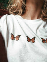 Load image into Gallery viewer, Fashion butterfly print T-shirt
