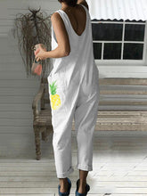 Load image into Gallery viewer, Women's Pineapple Print Pocket Jumpsuit
