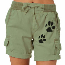 Load image into Gallery viewer, Women's Shorts with Dog Paw Print
