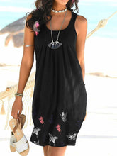 Load image into Gallery viewer, Butterfly Print Sleevless Mini Dress
