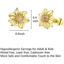 Load image into Gallery viewer, Pendientes Colgantes Girasol Margarita Joyería Boho
