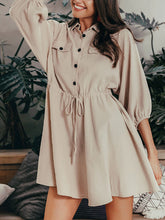Load image into Gallery viewer, Women's Loose Cotton and Linen Trapeze Dress
