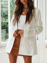 Load image into Gallery viewer, Women's cotton and linen blazer
