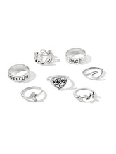 Load image into Gallery viewer, Set of 7 heart-shaped pieces heart-shaped openwork love leaf letter
