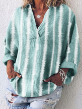 Load image into Gallery viewer, Camisa de algodão com listras soltas de moda feminina
