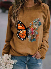 Load image into Gallery viewer, Moletom feminino de manga comprida com estampa floral
