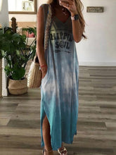 Load image into Gallery viewer, Vestidos soltos moda casual feminina com decote redondo
