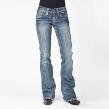 Load image into Gallery viewer, Stretch Denim Jeans With Drop Pocket And Mid Waist
