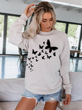 Load image into Gallery viewer, Mariposa white long sleeve sweatshirt
