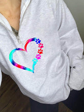 Load image into Gallery viewer, Pata de animal de estimação Sudadera colorida do amor
