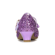 Load image into Gallery viewer, Girl's bow tie sequins shoes
