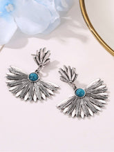 Load image into Gallery viewer, Vintage Metal Leaf Fan Earrings for Women
