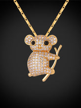 Load image into Gallery viewer, Cute Koala fashion pendant with zircon necklace
