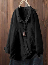 Load image into Gallery viewer, Camisa de manga larga oblicua irregular para mujer
