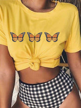 Load image into Gallery viewer, Fashion butterfly print T-shirt
