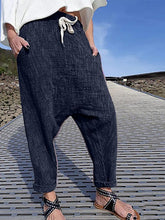Load image into Gallery viewer, Women's Solid Color Plus Size Cotton Pants

