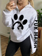 Load image into Gallery viewer, Hoodie com zíper com estampa de silhueta de cachorro e gato
