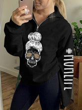 Load image into Gallery viewer, Mom Life Zip Hoodie para mulheres
