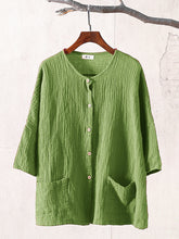 Load image into Gallery viewer, Half-sleeved buttoned jacket

