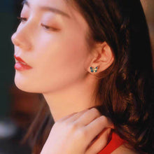 Load image into Gallery viewer, French oil drop butterfly earrings
