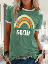 Load image into Gallery viewer, Camiseta casual com estampa do arco-íris para mulheres
