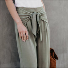 Load image into Gallery viewer, Pantalones acampanados casuales sueltos con pierna ancha Palazzo de pierna ancha de moda para mujer
