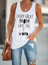 Load image into Gallery viewer, Camiseta sin mangas para mujer Every Great Mom Says The F Word
