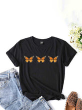 Load image into Gallery viewer, Fashion butterfly print T-shirt
