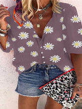 Load image into Gallery viewer, Camisa holgada con estampado de margaritas
