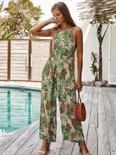 Load image into Gallery viewer, Printed cotton loose jumpsuits

