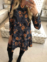 Load image into Gallery viewer, Traditional gray Halloween swing dress
