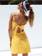 Load image into Gallery viewer, Vestido feminino com franjas de algodão e linho casual
