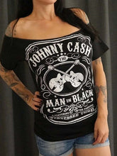 Load image into Gallery viewer, Gothic Black Casual Music Shirts for Women
