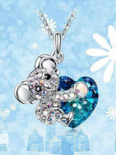 Load image into Gallery viewer, Colar feminino de coala com strass brilhante
