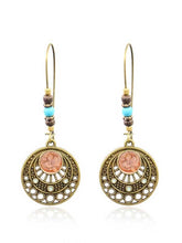 Load image into Gallery viewer, Vintage Hollow Bohemian Round Pearl Earrings
