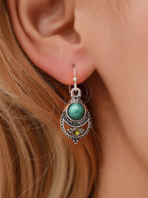 Load image into Gallery viewer, Vintage Turquoise carved openwork earrings for women
