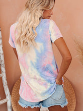 Load image into Gallery viewer, Camiseta feminina com decote em V com estampa de borboleta
