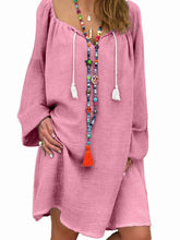 Load image into Gallery viewer, Women's Long Sleeve Linen Loose Dress
