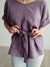 Load image into Gallery viewer, Camiseta de algodón de manga larga para mujer
