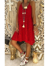 Load image into Gallery viewer, Vestido feminino de renda com decote em V
