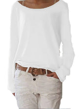 Load image into Gallery viewer, Women's Casual Round Neck Long Sleeve T-Shirt
