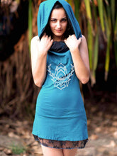 Load image into Gallery viewer, Vestido com capuz sem mangas sem mangas com estampa floral vintage para mulheres
