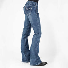 Load image into Gallery viewer, Stretch Denim Jeans With Drop Pocket And Mid Waist
