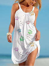 Load image into Gallery viewer, Vestido de praia com estampa de pata
