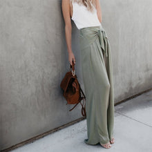 Load image into Gallery viewer, Pantalones acampanados casuales sueltos con pierna ancha Palazzo de pierna ancha de moda para mujer
