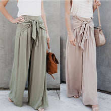 Load image into Gallery viewer, Pantalones acampanados casuales sueltos con pierna ancha Palazzo de pierna ancha de moda para mujer
